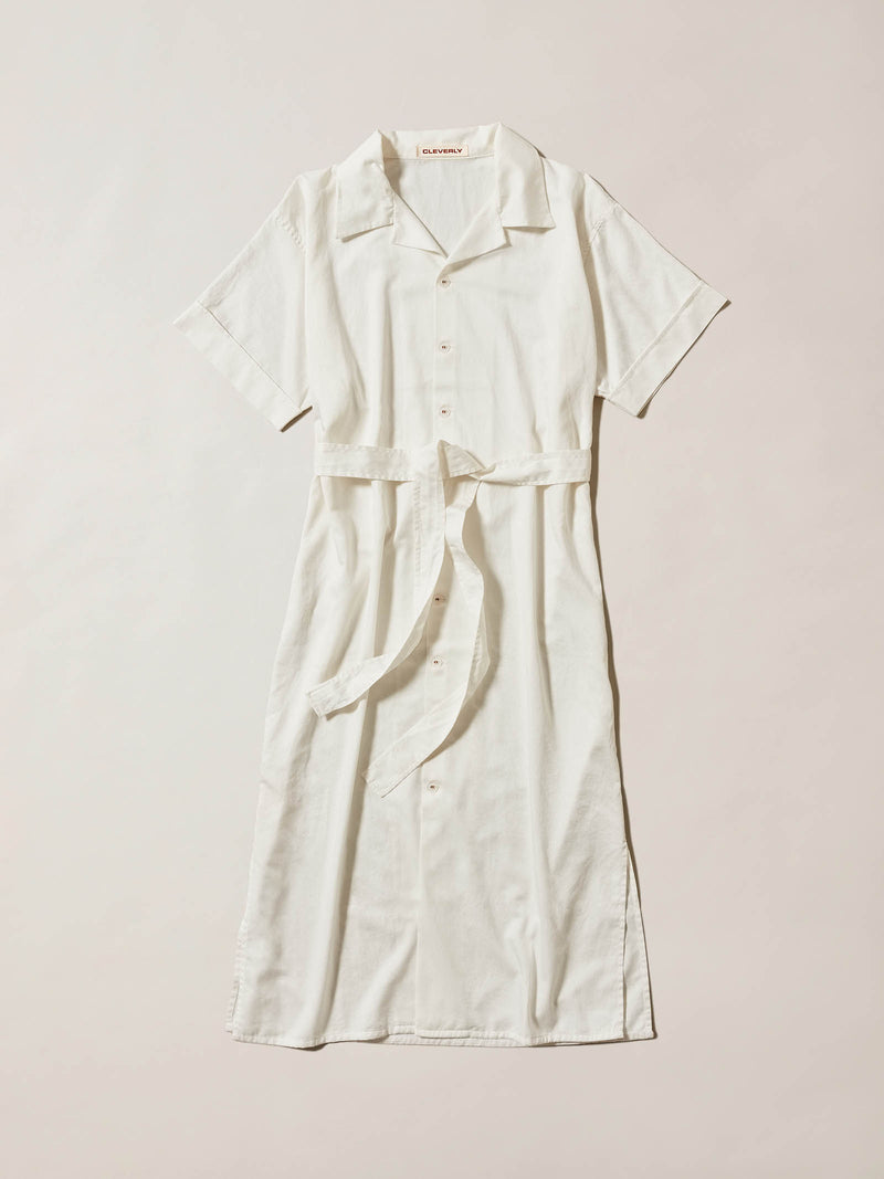 Natural White Dress - Maxi-length