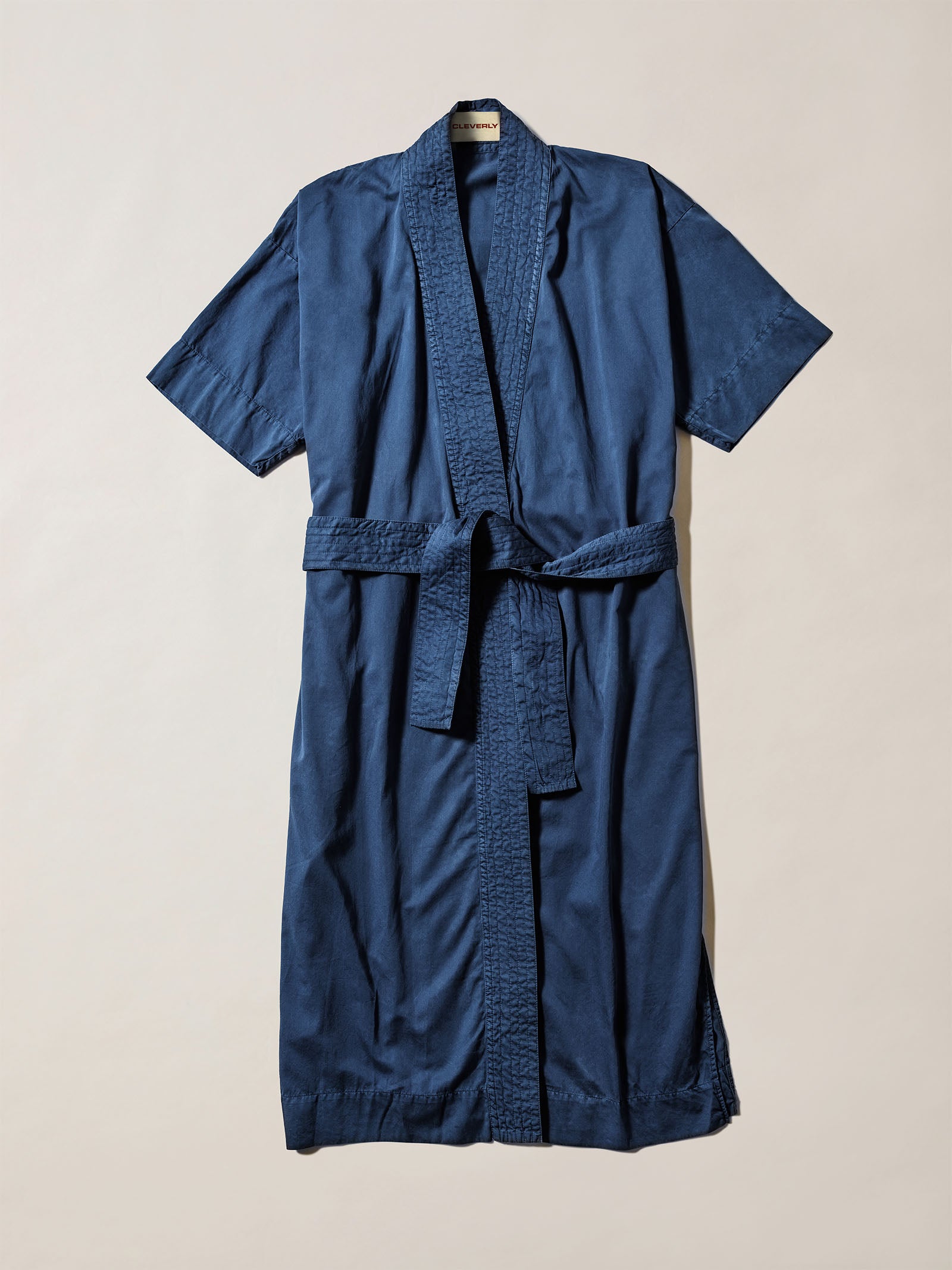 100% cotton kimono, cotton robe, navy blue with tie, long length cotton robe, kimonos