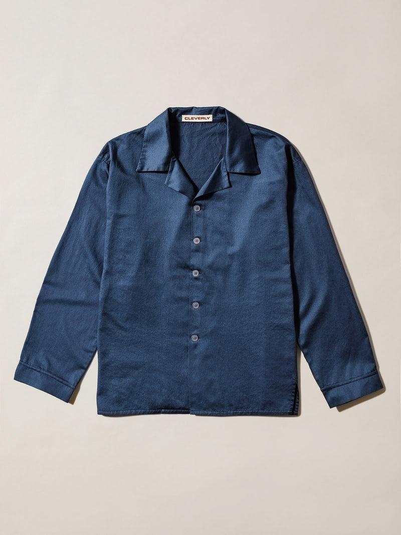 Long-sleeved Shirt - Navy Blue
