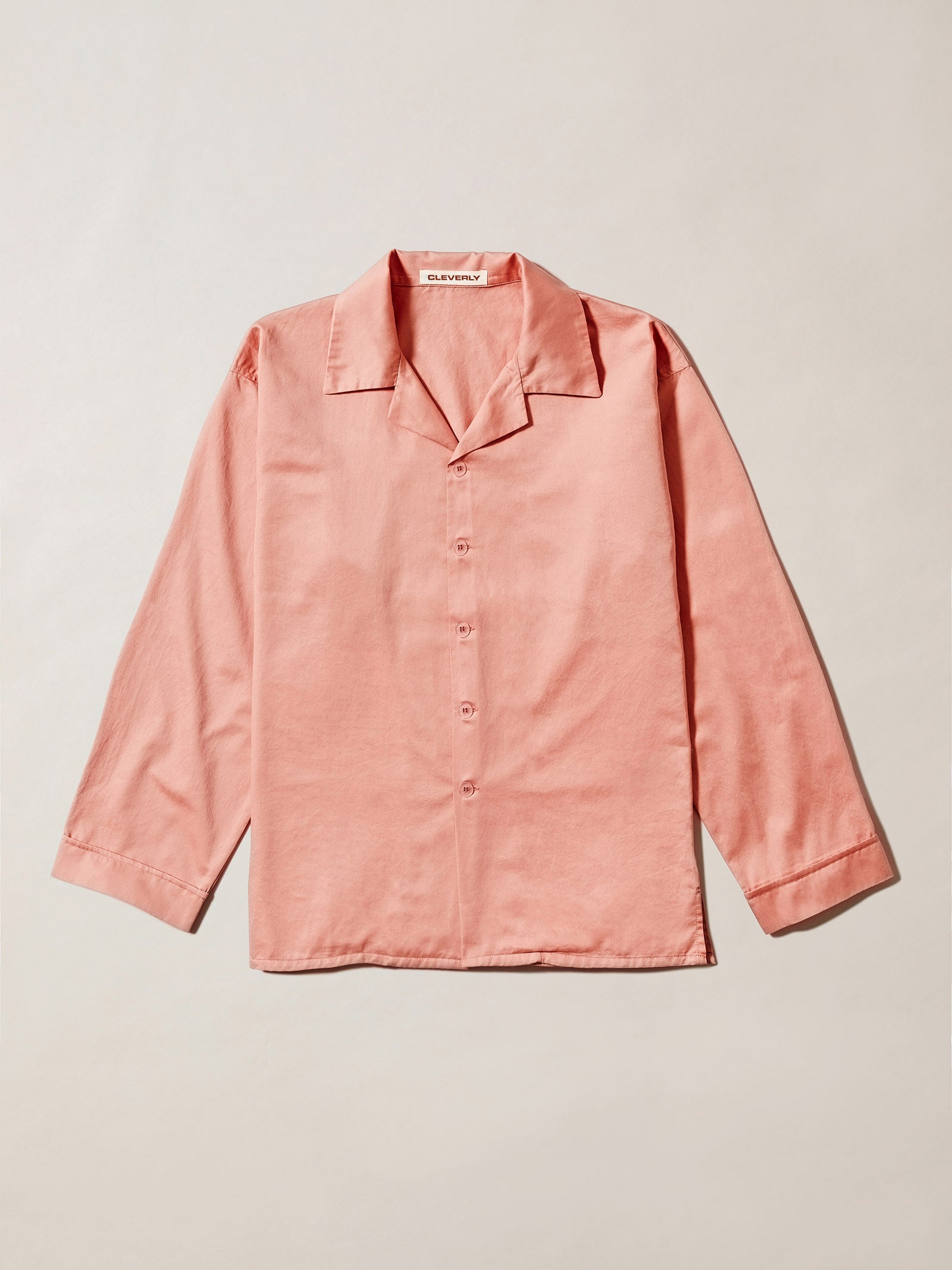 100% cotton pyjamas, soft long sleeve shirt, long sleeve pyjama shirt, pink lounge shirt