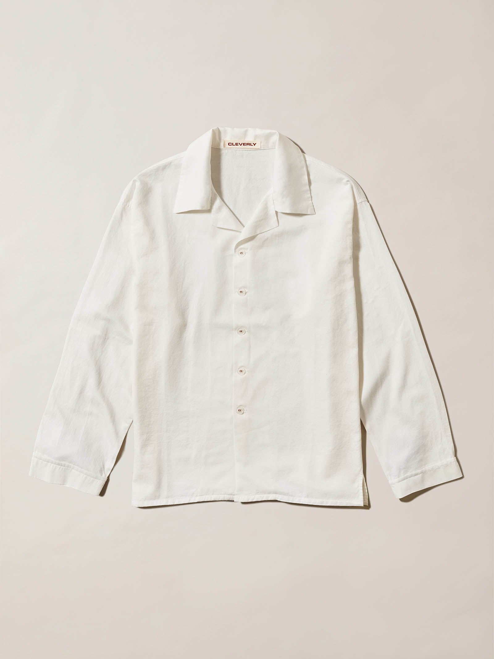 100% cotton pyjamas, soft long sleeve shirt, long sleeve pyjama shirt, white lounge shirt