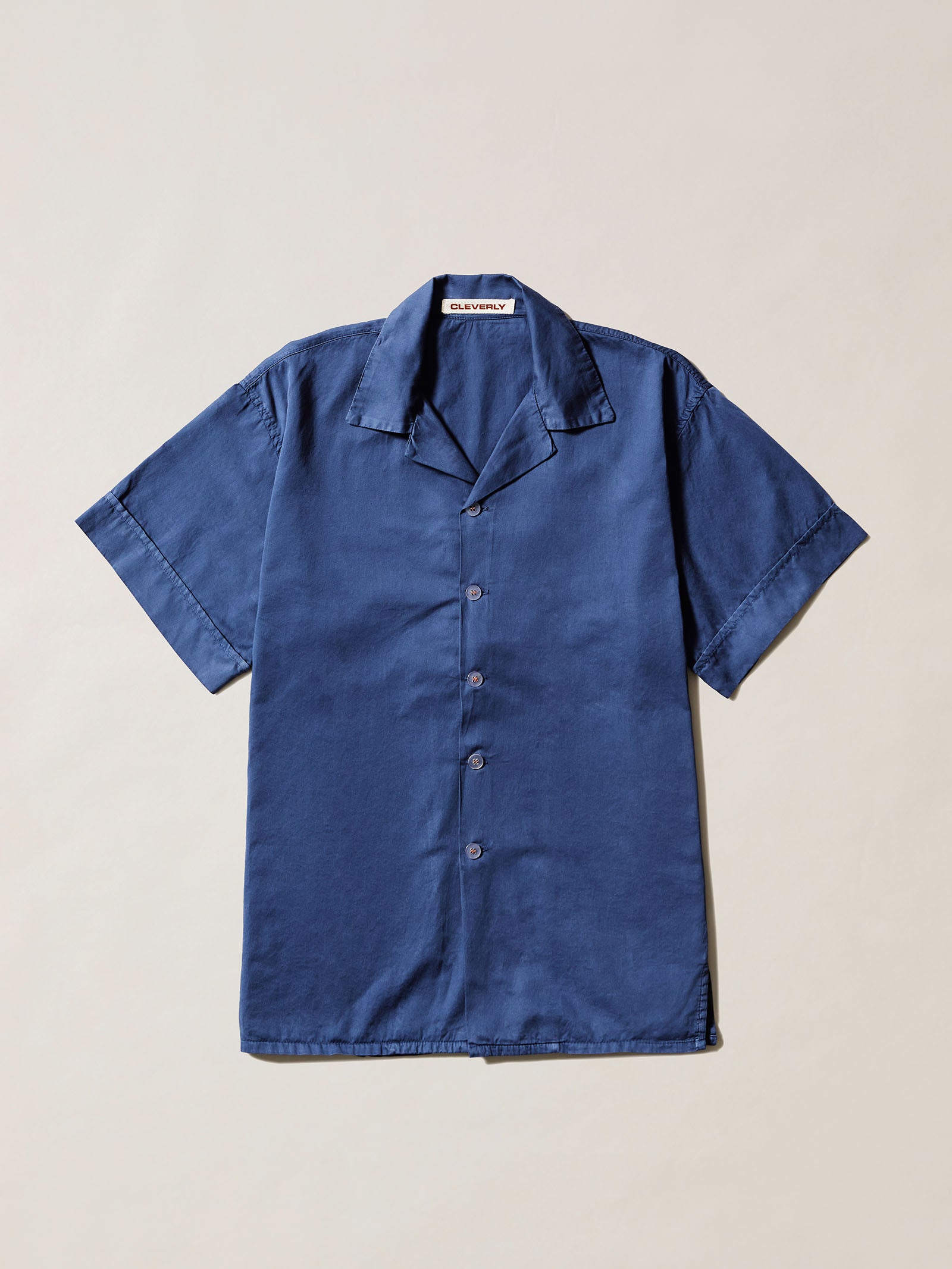 100% cotton pyjamas, soft short sleeve shirt, short sleeve pyjama shirt, navy lounge shirt
