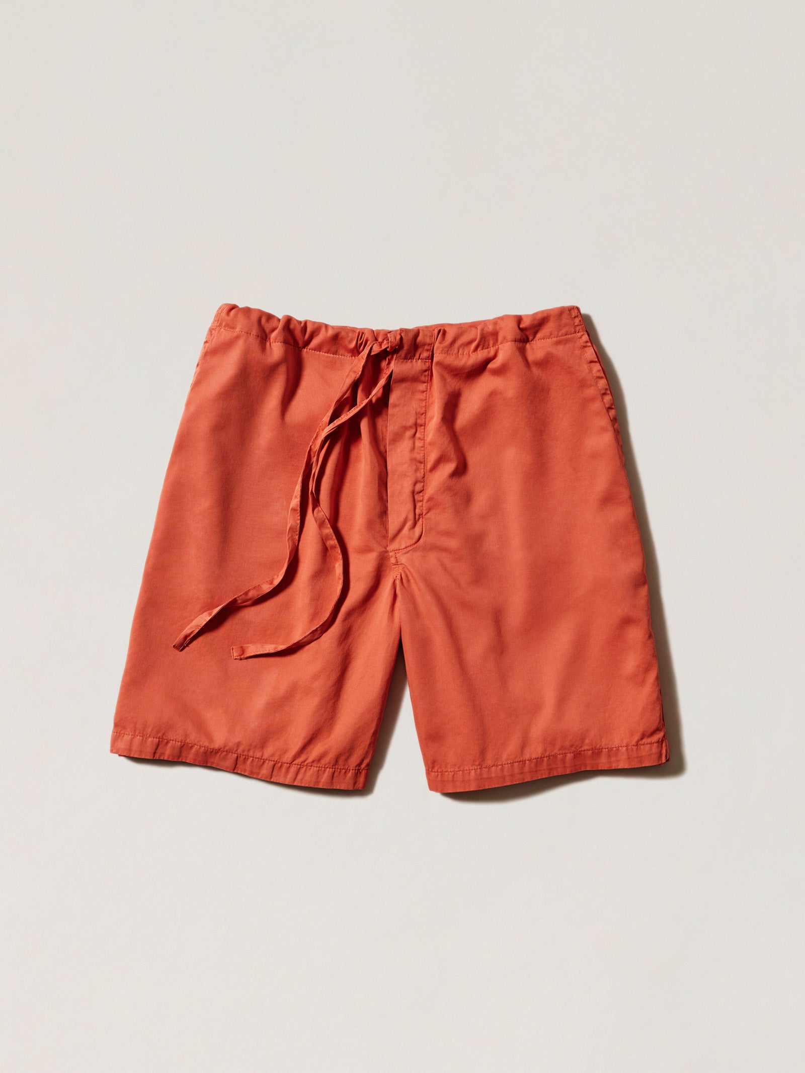100% cotton pyjama shorts, red drawstring waist lounge shorts