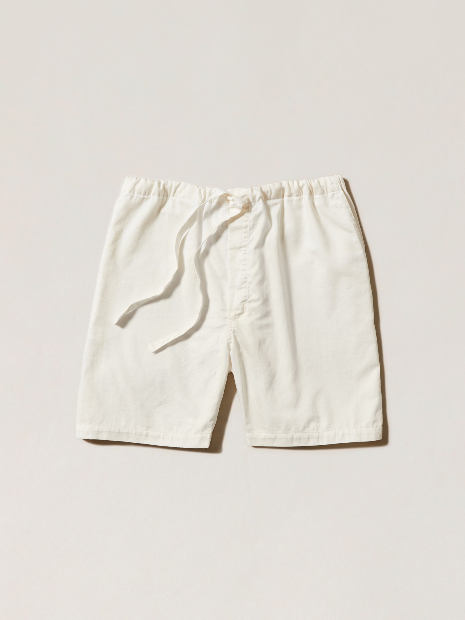 100% cotton pyjama shorts, white drawstring waist lounge shorts