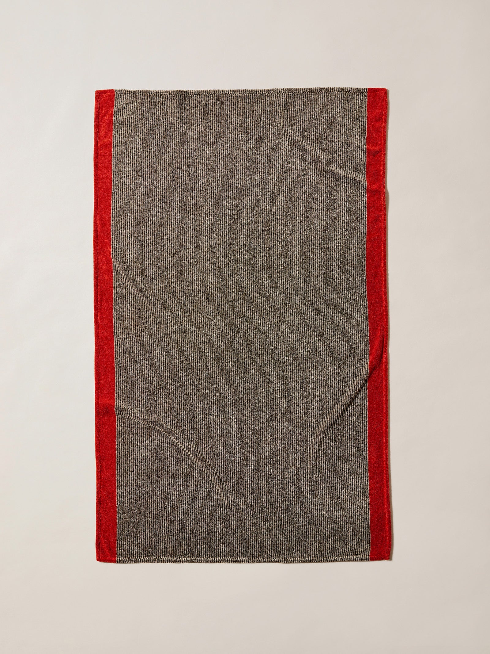 Large Towel - Smoke and Terra Red