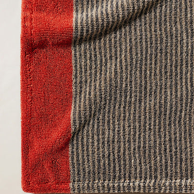 Small Towel (Set of 2) - Smoke and Terra Red