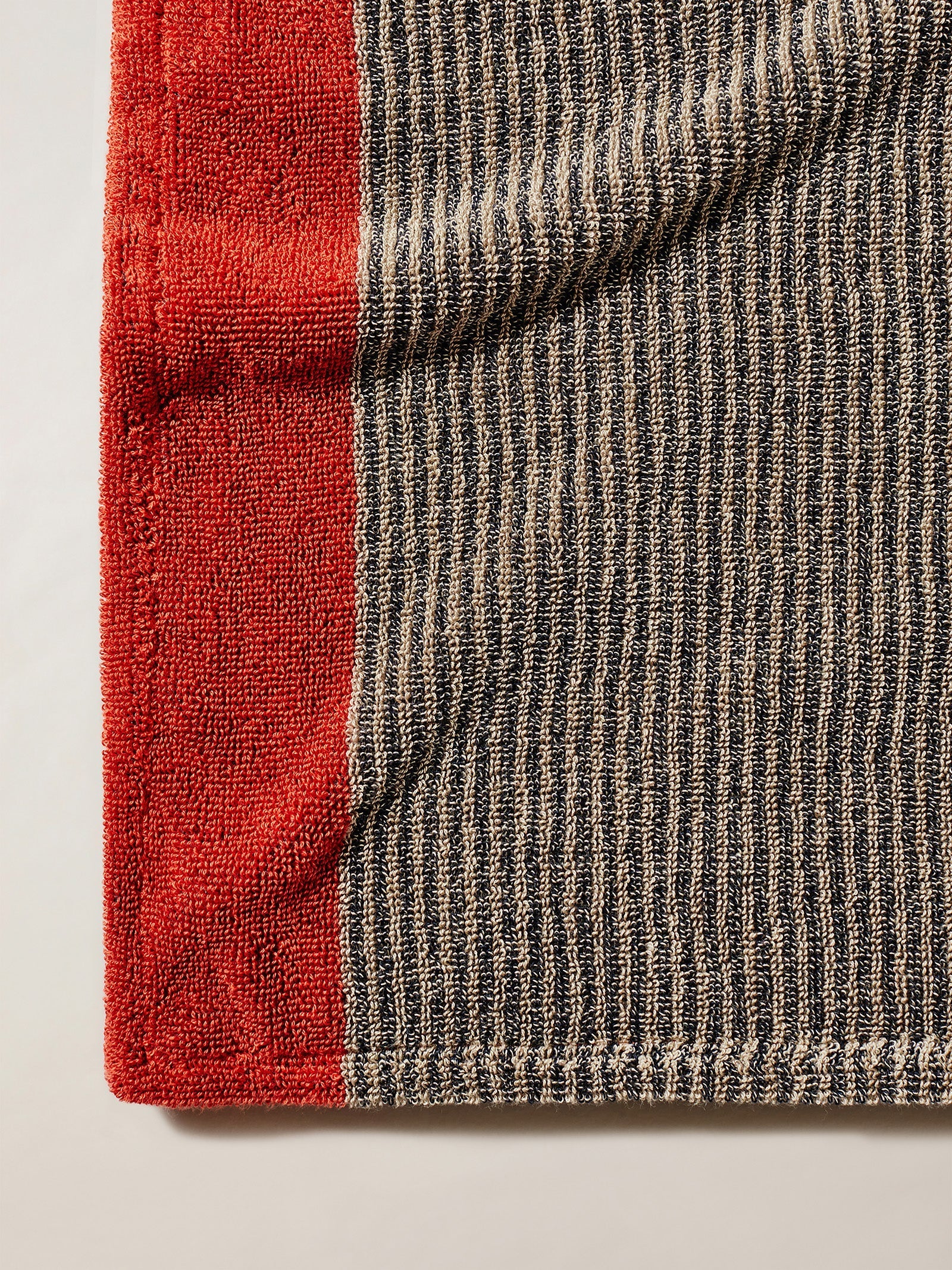 Small Towel - Smoke and Terra Red