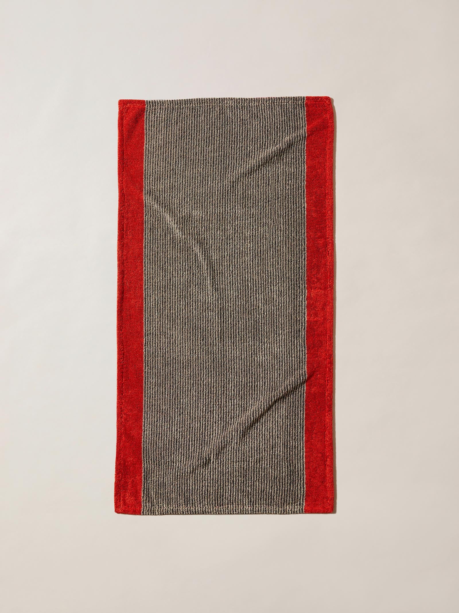 Small Towel - Smoke and Terra Red